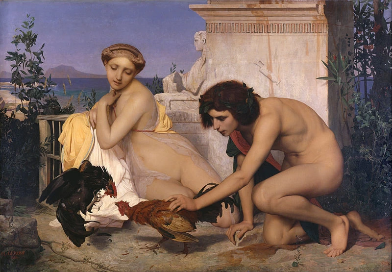 Giovani greci assistono ad un combattimento di galli - Museo d'Orsay, Parigi
